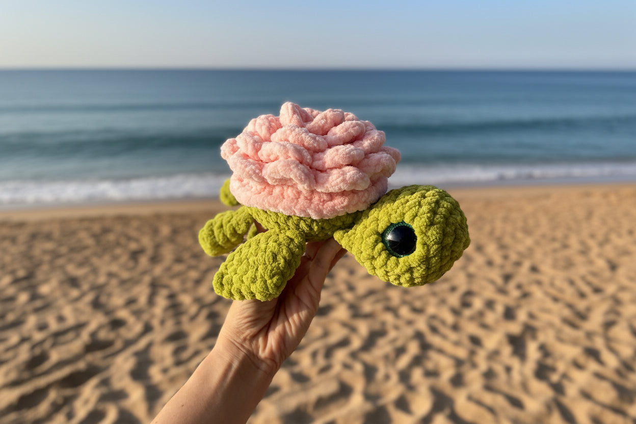 Tortuga marina flor grande