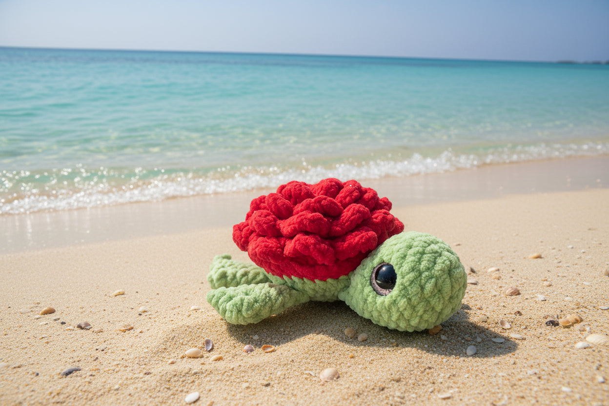 Tortuga marina flor grande